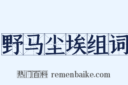 野马尘埃组词是什么意思的图片